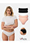 Women's Cotton Bato / Hipster Panties 5-Pack - 2 Black, 1 White, 2 Nude