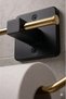 Adhesive Square Open Toilet Paper Holder WC Paper Holder Toilet Paper Hanger Gold Black Ks-001 - 4