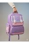 Color Bags College Style Backpack - Green, Purple, Navy Blue