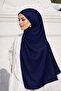 Satin Textured Janjanlı Evening Dress Shawl K. Indigo 102 - 4