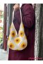 Knitted Sunflower Motif Lined Bag - 8