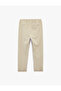 Straight Fit Pocketed Double Leg Trousers with Tie Waist - 4
