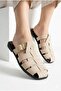 Women's Buckle-Strapped Knitted Band Casual Slippers Comfortable Sole Stylish Summer Flat Sole Comfortable Slippers - 4