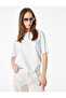 Comfortable Fit Short Sleeve Cotton T-Shirt with Angel Print on the Back - 2