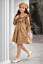 Girl's Ruffled Seasonal Beret Waterproof Trench Coat/Mantle/Jacket/Raincoat (Full Size Recommended) - 5