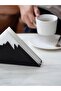 Black Uludağ Napkin Holder Metal Desktop Napkin Holder Mountain Patterned Napkin Holder - 6