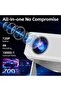 جهاز عرض محمول صغير مع واي فاي 6، بلوتوث 5، يدعم دقة 4K، 720P، تصحيح تلقائي للانحراف - 3