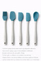 5 قطع من ملاعق السيليكون الصغيرة المقاومة للحرارة باللون الأخضر النعناعي - 3