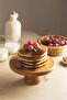 Justwood 2 Tier Cake Stand and 20 cm Mini Wooden Cookie Pastry Presentation Set - 6