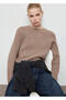 Openwork knitted sweater