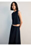Cotton Drawstring Midi Skirt - 6