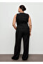 Low-Waisted Straight-Cut Fabric Pants - 8