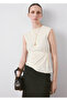 Knitted Blouse with Gathered Sides