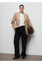 Wool Blend Pocket Fabric Blazer Jacket - 7