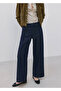 High Waisted Stitching Wideleg Jeans