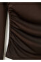 Drape Collar Slim Fit T-Shirt - 5