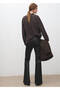 Leather Look Flare Pants - 4