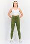 Women Sportswear Fit Brand Logo Training Leggings, Olive - 3