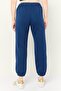 Women Regular Fit Embroidered Logo Sweatpants, Blue - 4