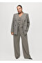 Wool Blend Double Breasted Fabric Blazer Jacket - 8