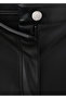 Leather Look Flare Pants - 7