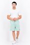 Men Drawstring Brand Logo Basic Shorts, Green - 4
