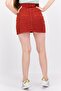 Women Textured High Waist Mini Skirt, Rust Brown - 2