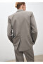 Wool Blend Double Breasted Fabric Blazer Jacket - 4