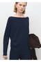 Boat Neck Knit Sweater