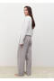 Waffle Fabric Striped Two-Piece Pajama Set - 4
