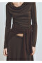 Drape Collar Slim Fit T-Shirt - 6