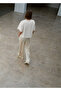 Satin Pants with Side Slits - 4