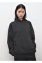 Hooded Gray Knitwear Sweatshirt