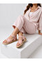 Women's Powder Color Three-Strap Buckle Casual Comfortable Sandals – Casual & Stylish