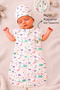 100% Cotton Patterned Unisex Baby Sleeping Bag 0-6 Months Zippered Snap Sleeves Seasonal Hat Newborn - 3