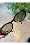 Bella Minik Slanted Small Black Table Glass Sunglasses - 4