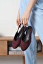 Debby Burgundy Color Open Back Women's Flat Ballerina Shoes - 5