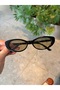 Bella Minik Slanted Small Black Table Glass Sunglasses - 2