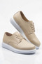 High Quality Lace-Up Casual Comfortable Classic Shoes Beige - 4