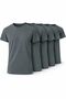 Men's Mint Green 5-Piece Slim Fit 100% Cotton Basic Crew Neck T-Shirt