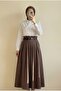 Luna Pleated Belted Modal Skirt-Bn4610.4644 Light Brown