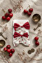 Red Cherry Detailed Girls' Bow Rubber Buckle