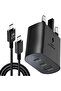 65W PD Fast Charger Dual USB-C USB-A Fast Wall Adapter for iPhone Samsung MacBook iPad
