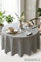 Round Tablecloth Waterproof Stain Resistant Premium Quality Fabric Kitchen Living Room Gift Cover - 4