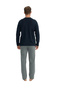 U.S. Polo Assn. Men's Long Sleeve Round Neck Combed Cotton Tracksuit Pajama Set S25836 - 3
