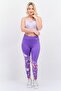 Women Dri Fit Running Leggings, Purple - 4