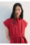Belted shirt dress