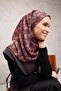 وشاح ناعم من القطن والبوليستر بنمط زهور جافة ومضاد للانزلاق مقاس 90x90 - 3