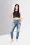 Women Skinny Fit Fayza Belt Loops Jeans, Wash Navy - 2