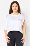 Women Sportswear Fit One Sleeves Outdoor Crop Top, White